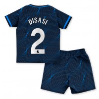 Camiseta Chelsea Axel Disasi #2 Segunda Equipación Replica 2023-24 para niños mangas cortas (+ Pantalones cortos)